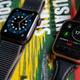 When active, the screen of the Watch SE (left) isn’t that different from the Series 5 (right).